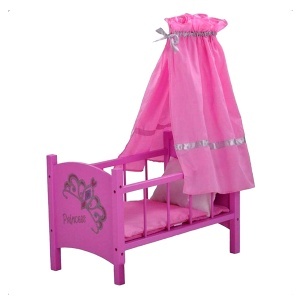 Krevetac za lutke drveni princess 67224