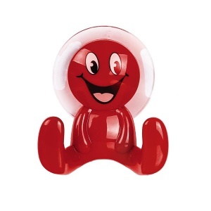 Kukica za peškir vakuumska Smajli crvena PVC Ridder 131040906