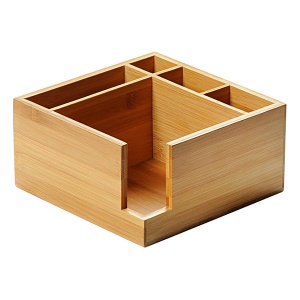 Kutija za escajg i salvete od bambusa 18X18X9cm Kesper KSP70851 - Img 1