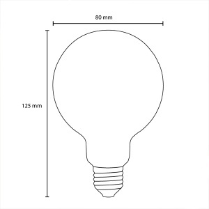 LED filament sijalica dimabilna toplo bela 6W Prosto LS-G80FDA-WW-E27/6 - Img 3