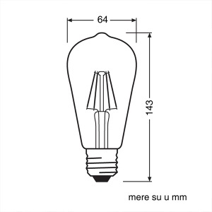 LED filament sijalica toplo bela 4W Osram 4052899962095 - Img 3