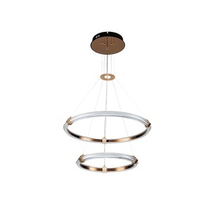 Led luster 58W 3000K crna zlatna Felix Elmark 955FELIX3058 - Img 2