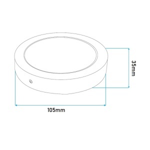 LED nadgradna panel lampa 3W+3W Mitea M6NO-P - Img 3