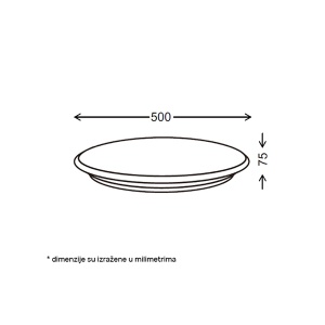 Led plafonjera 24/48W 500x75mm CCT VESTA663 - Img 2
