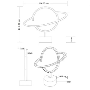 Led stona lampa Planet 1,6W Trio Lighting R55370101 - Img 4