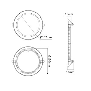 LED ugradna panel lampa 12W hladno bela Mitea M12UO/W - Img 2