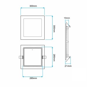 LED ugradna panel lampa 24W dnevno svetlo M24UK/W - Img 2