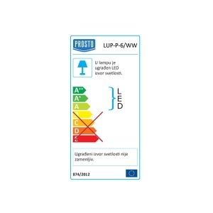 LED ugradna panel lampa 6W toplo bela Prosto LUP-P-6/WW - Img 3