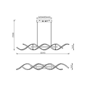 Led visilica Sequence 45W Trio Lighting 341810208 - Img 3