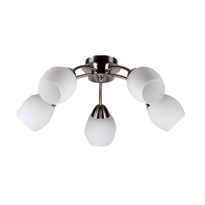 Luster 5xE27 mat bela hrom 6003/5