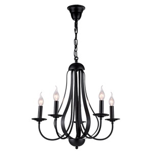 Luster Amanda 5xE14 crni Elmark 955AMANDA5/BK