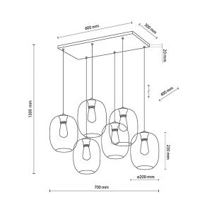 Luster Elio 6xE27 TK Lighting 5974 - Img 4