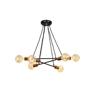 Luster EMI 473-6 Bravo 6 6xe27 Black 50.0342