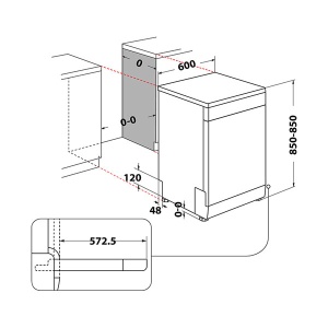 Mašina za pranje sudova W2F HD624 X 14 kompleta Whirlpool ELE02619 - Img 3