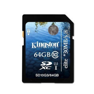 Memorijska kartica Kingston SD 64GB klasa 10 UHS-I Elite SD10G3/64GB