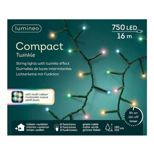 Novogodišnja LED rasveta za jelku 16m 750 l 8 funkcija Multi Lumineo 495471