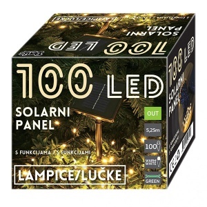 Novogodišnja rasveta 100 LED solarni panel 52-541000 - Img 2