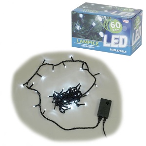 Novogodišnje lampice 60 Led lampice bele 8 funkcija 52-110000 - Img 2
