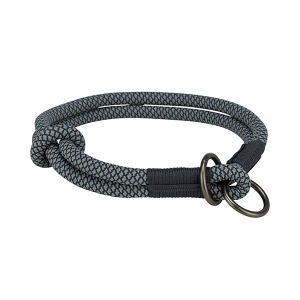 Ogrlica soft rope XS S 30cm/6mm crno/srebrna