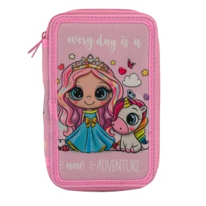 Pernica Puna 2 Zipa P2Zp2569 Unicorn 19,5x12,5x4,5cm roze