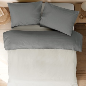Posteljina CB Simple Set Bicolor Double antracit/svetlo siva 025565 - Img 2