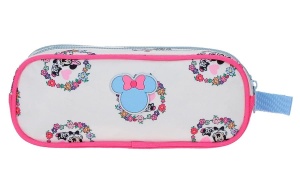 Prazna pernica sa 2 pregrade Disney Minnie Flowers 23x9x7cm roze plava - Img 3