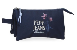 Prazna pernica sa 3 pregrade Lenay teget Pepe Jeans 61.243.42