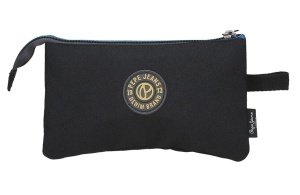 Prazna pernica sa sa 3 pregrade Pepe Jeans Henry 22x12x5cm crna - Img 3