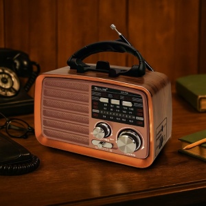 Prenosni retro radio prijemnik roze 19404-6227PK
