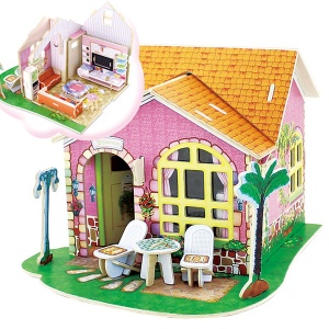 Puzzle 3D Kućica dnevni boravak 64-693000