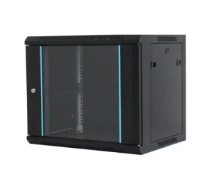 Rack outdoor orman nazidni 6U MaxPro Line crni 600x450mm sa staklenim vratima