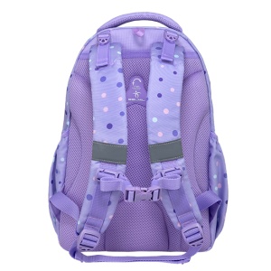 Ranac za školu Belmil Midi 338-36 Purple dots 26x15x41cm - Img 3