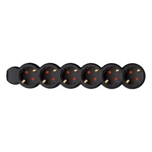Razvodnik sa 6 mesta 1,5m 1.0mm2 Home NV6/BK