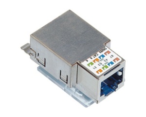 RDM CAT6 RJ45 oklopljeni mrežni modul sivi