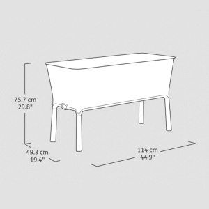 Saksija sa nogarima Easy Grow 120L 114x49,3x75,7cm Keter CU 230298 - Img 2