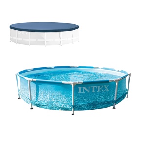 Set Beachside bazen sa metalnim okvirom 305x76cm i prekrivač Intex 28208-28030