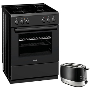 Set Električni šporet EC66120ABR i toster T850BK Gorenje 10034431