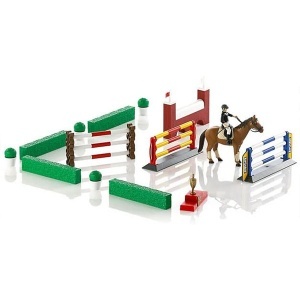 Set prepona i prepreka za konje sa figurom konja i figurom Bruder 625306