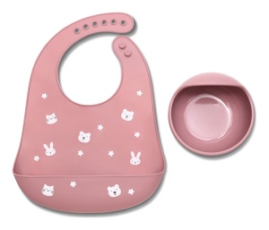 Silikonski Set za Hranjenje 2kom Roze Lorelli Natural 10230710002