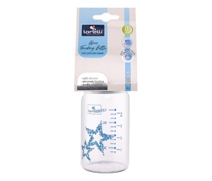 Staklena Flašica 120ml sa Cuclom Protiv Kolika Plave Zvezde Lorelli 10200870004 - Img 2