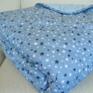 Štep deka Blue stars 200x200cm 627-2