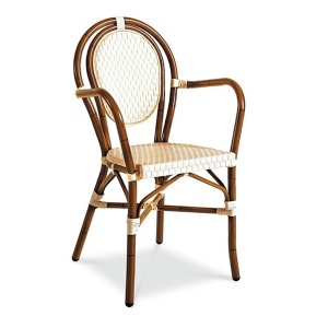 Stolica Paris 8 bela tamni bambus 222056