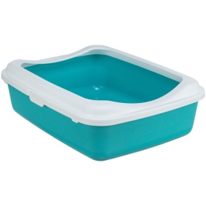 Toalet za mače classic sa ramom 37x15x47cm petrol/beli