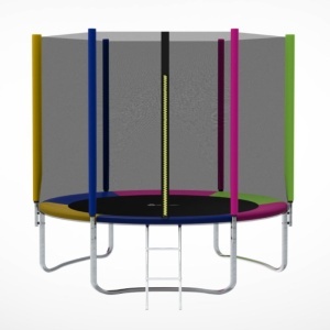Trambolina Trampolina Premium Stil Multicolor 244cm sa merdevinama i unutrašnjom sigurnosnom mrežom