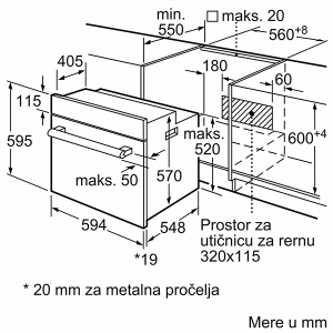 Ugradna rerna 14632 Ventilatorska Serija 2 Bosch HBF154ES0 - Img 4