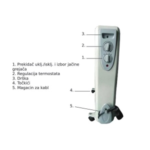 Uljani radijator 2000W Utili UUR2000W - Img 2