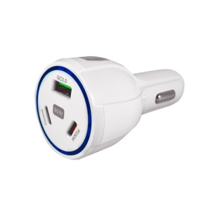 USB punjač iz upaljača automobila QC3.0+2xPD USBP359