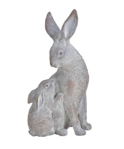 Uskršnja dekoracija Rabbit Mother with Child 28cm 039738 - Img 2