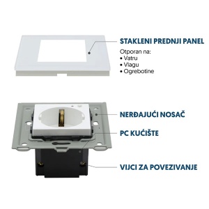 Uzidna Wi-Fi smart utičnica sa meračem potrošnje Prosto WFZU-W01/WH - Img 3