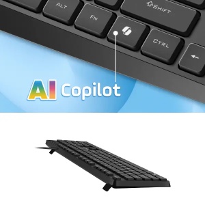 Žičana tiha tastatura USB AI,US crna Genius 4710268261902 - Img 2